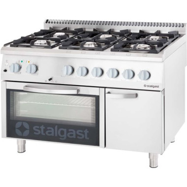 Gazinière avec four électrique chaleur tournante 1200x700 36.57.0 kW G20/20 mbar - Stalgast  au meilleur prix sur Restock CHR