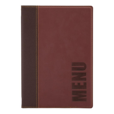 Protège-menus contemporain A5 rouge foncé - 180 x 5 x 249 mm - SECURIT