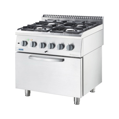 Cuisinière à gaz avec four électrique 800x700 17.06.5 kW G30/37 mbar - Stalgast  au meilleur prix sur Restock CHR