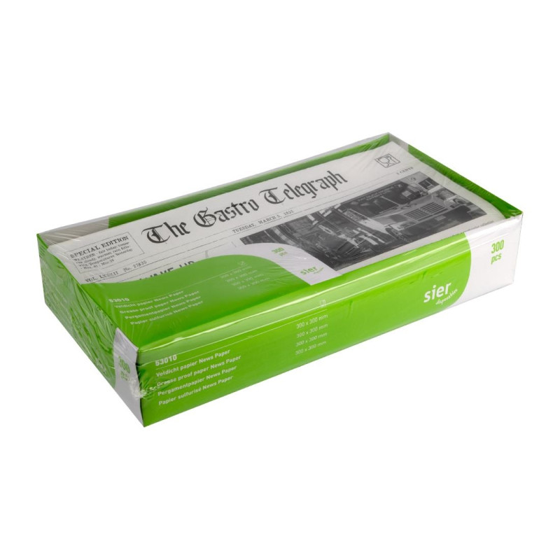 Papier ingraissable imprimé journal (lot de 300) - SIER DISPOSABLES
