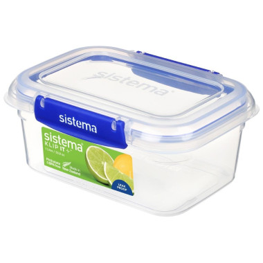 Boîte alimentaire rectangulaire Klip It Plus 1L - 175 x 117 x 80 mm - SISTEMA
