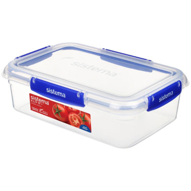 Boîte alimentaire rectangulaire Klip It Plus 2,2L - 235 x 170 x 80 mm - SISTEMA