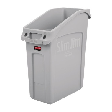 Conteneur sous-comptoir Rubbermaid gris 49L - 283 x 564 x 662 mm - SLIM JIM