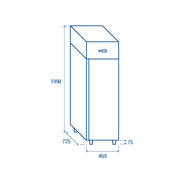 Armoire Congélateur GN 1/1 QN 3 avec porte automatique R290 et éclairage LED - Cool Head  au meilleur prix sur Restock CHR