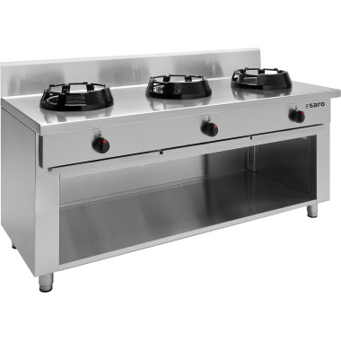Cuisinière wok gaz - 3 brûleurs - 63 kW - CC/03 - Saro  au meilleur prix sur Restock CHR