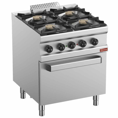 Fourneau gaz 4 feux four électrique convection GN1/1 - Diamond  au meilleur prix sur Restock CHR