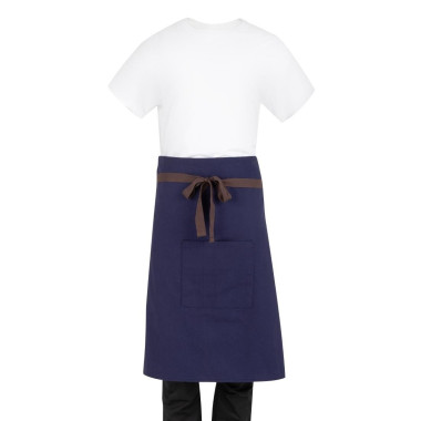 Tablier bistro en toile de coton marine - SOUTHSIDE
