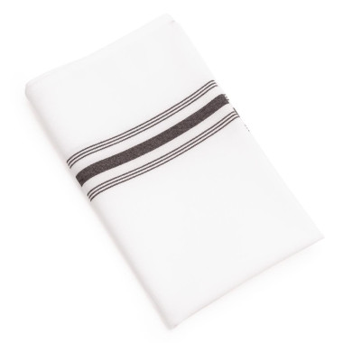 Serviettes de table bistro avec rayures noires x10 - TONROSE
