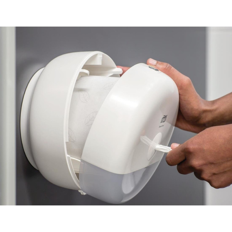 Distributeur de papier toilette Smart One Mini blanc - 219 x 156 x 219 mm - TORK