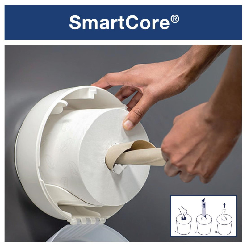 Distributeur de papier toilette Smart One Mini blanc - 219 x 156 x 219 mm - TORK