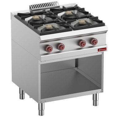 Fourneau 4 feux vifs gaz  - armoire ouverte - Diamond  au meilleur prix sur Restock CHR