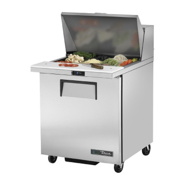 Comptoir de préparation 1 porte 12 bacs GN 1/6 TSSU-27-12M-C-HC - 702 x 867 x 1185 mm - TRUE
