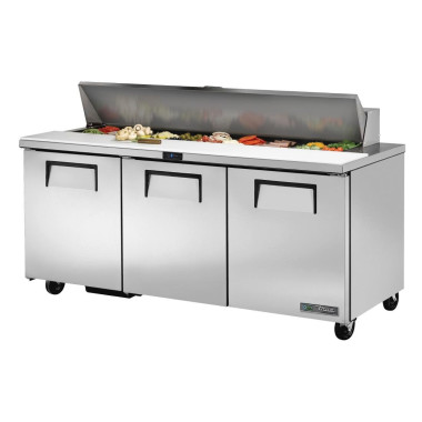 Comptoir de préparation 3 portes 538L 18 GN 1/6 TSSU-72-18-HC - 1839 x 766 x 1093 mm - TRUE