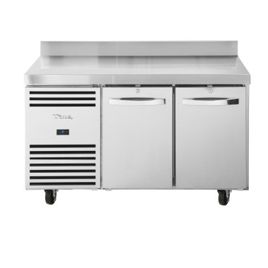 Table réfrigéree positive 2 portes GN 1/1 avec dosseret TCR1/2 - 1411 x 700 x 1000 mm - TRUE