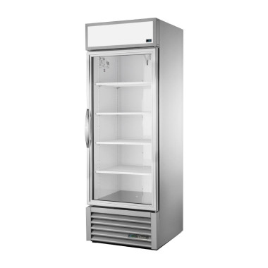 Vitrine réfrigérée négative libre service 1 porte GDM-23F-HC-TSL01 ALU - 686 x 759 x 1998 mm - TRUE