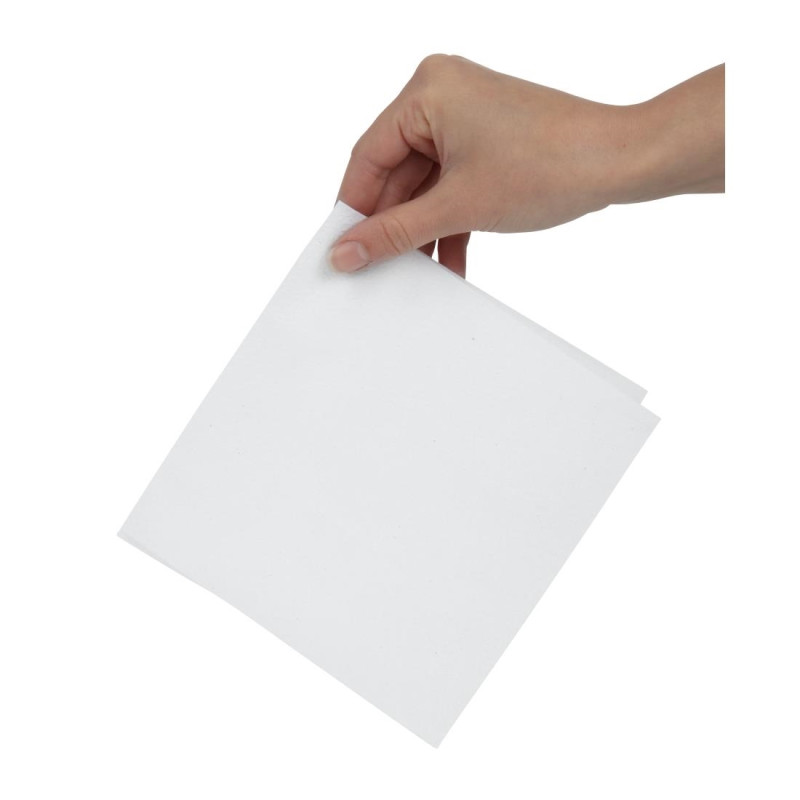 Serviettes snacking en papier blanches (Lot de 5000) - UNITED PAPER