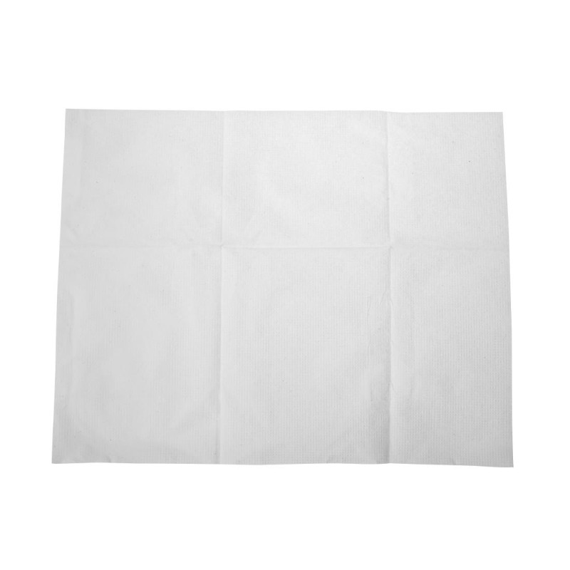 Serviettes lunch blanches 1 pli (lot de 6000) - UNITED PAPER