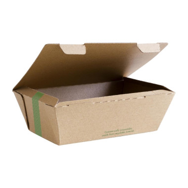 Boîtes alimentaires micro-cannelées compostables (lot de 300) - Ref CF886 - VEGWARE
