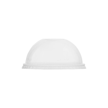 Couvercles dôme PLA compostables avec trou pour boissons fraîches 340ml et 454ml (lot de 1000) - VEGWARE