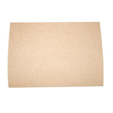 Papier sulfurisé non blanchi compostable 38 x 27,5 cm (Lot de 500) - 275 x 1 x 380 mm - VEGWARE