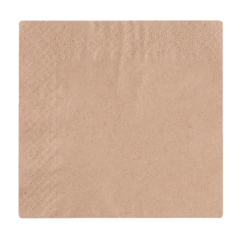 Serviettes cocktail 2 plis compostables 24cm (Lot de 4000) - VEGWARE