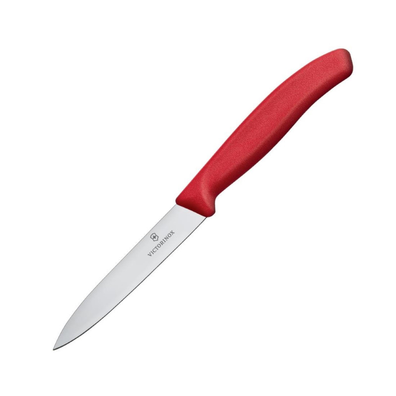 Couteau d'office pointu 10cm rouge - VICTORINOX
