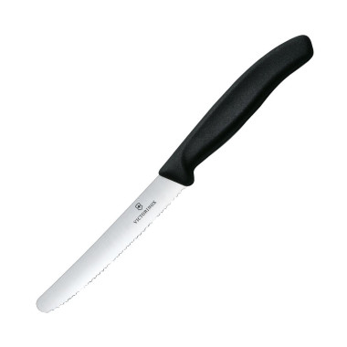 Couteau à tomate denté 11cm noir - VICTORINOX