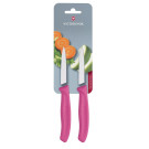 Couteaux d¿office pointus 8cm roses (lot de 2) - VICTORINOX