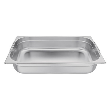 Bac GN 1/1 en inox avec poignées 100mm - 530 x 100 x 325 mm - VOGUE