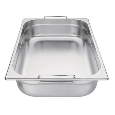 Bac GN 1/1 en inox avec poignées 100mm - 530 x 100 x 325 mm - VOGUE