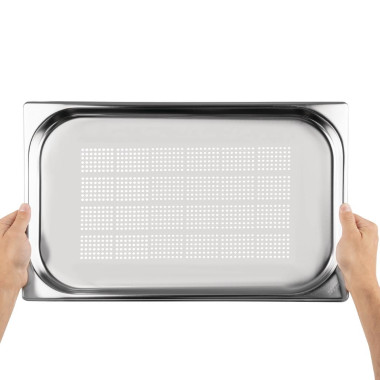 Bac Gastronorme inox perforé GN 1/1 20mm - 530 x 20 x 325 mm - VOGUE