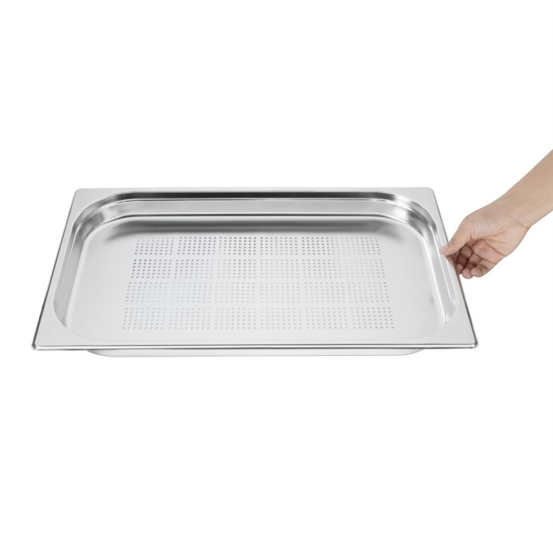 Bac Gastronorme inox perforé GN 1/1 40mm - 530 x 40 x 325 mm - VOGUE