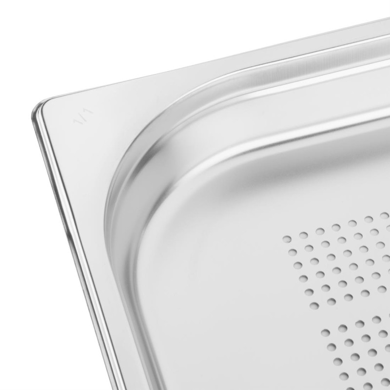 Bac Gastronorme inox perforé GN 1/1 40mm - 530 x 40 x 325 mm - VOGUE
