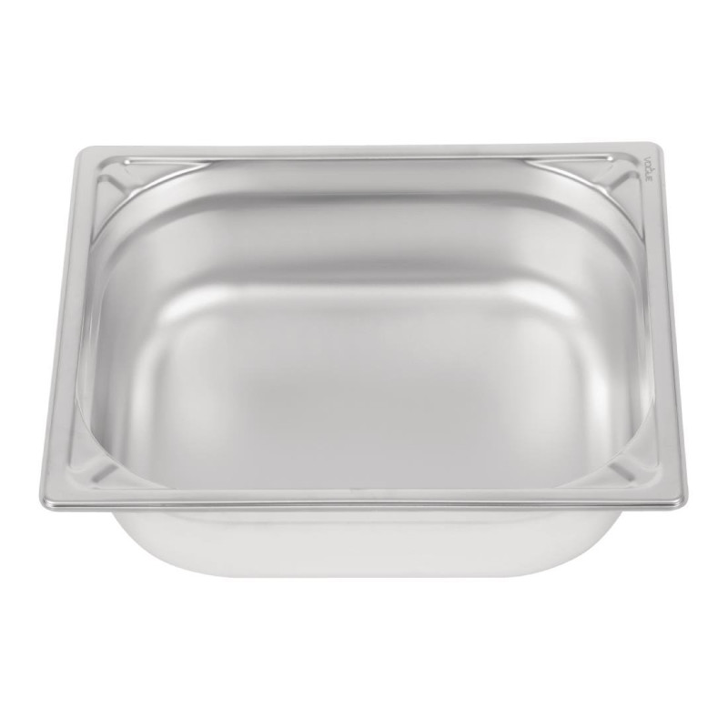 Bac inox 18/10 GN 1/2 professionnel 100mm - 265 x 100 x 325 mm - VOGUE