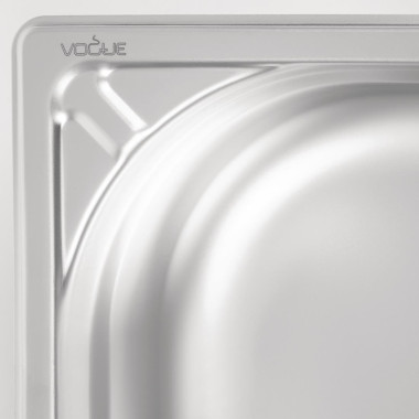 Bac inox 18/10 GN 1/2 professionnel 100mm - 265 x 100 x 325 mm - VOGUE