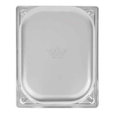 Bac inox 18/10 GN 1/2 professionnel 100mm - 265 x 100 x 325 mm - VOGUE