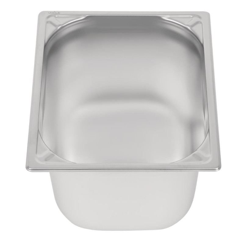 Bac inox 18/10 GN 1/2 professionnel 200mm - 265 x 200 x 325 mm - VOGUE