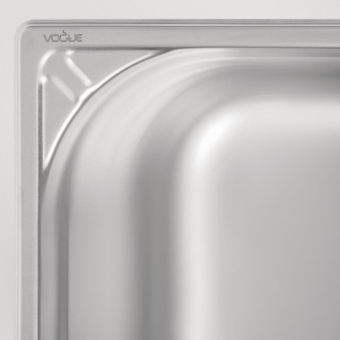 Bac inox 18/10 GN 1/2 professionnel 200mm - 265 x 200 x 325 mm - VOGUE