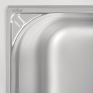 Bac inox 18/10 GN 1/2 professionnel 200mm - 265 x 200 x 325 mm - VOGUE