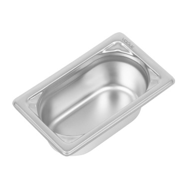 Bac inox 18/10 GN 1/9 professionnel 65mm - 108 x 65 x 176 mm - VOGUE