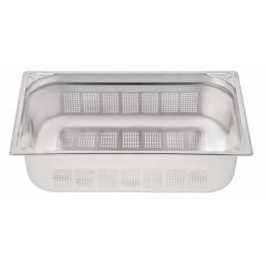 Bac inox 18/10 perforé GN 1/1 professionnel 150mm - 325 x 150 x 530 mm - VOGUE