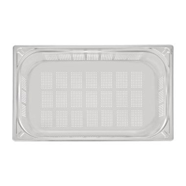 Bac inox 18/10 perforé GN 1/1 professionnel 150mm - 325 x 150 x 530 mm - VOGUE