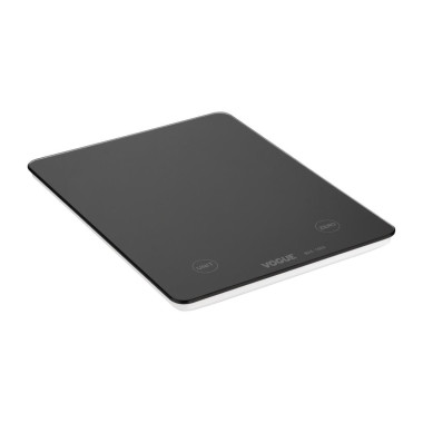 Balance digitale rectangulaire noire 10kg - 248 x 196 x 28 mm - VOGUE