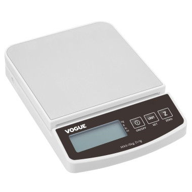 Balance électronique 5kg graduations 1g - 210 x 150 x 45 mm - VOGUE