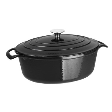 Cocotte ovale noire 5L - 243 x 295 x 110 mm - VOGUE