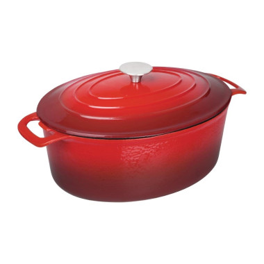 Grande cocotte ovale rouge 6L - 230 x 305 x 125 mm - VOGUE