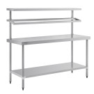 Grande table de préparation inox avec support bacs GN - 1800 x 600 x 1500 mm - VOGUE