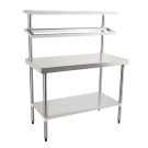 Grande table de préparation inox avec support bacs GN - 1800 x 600 x 1500 mm - VOGUE