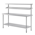 Grande table de préparation inox avec support bacs GN - 1800 x 600 x 1500 mm - VOGUE