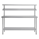 Grande table de préparation inox avec support bacs GN - 1800 x 600 x 1500 mm - VOGUE